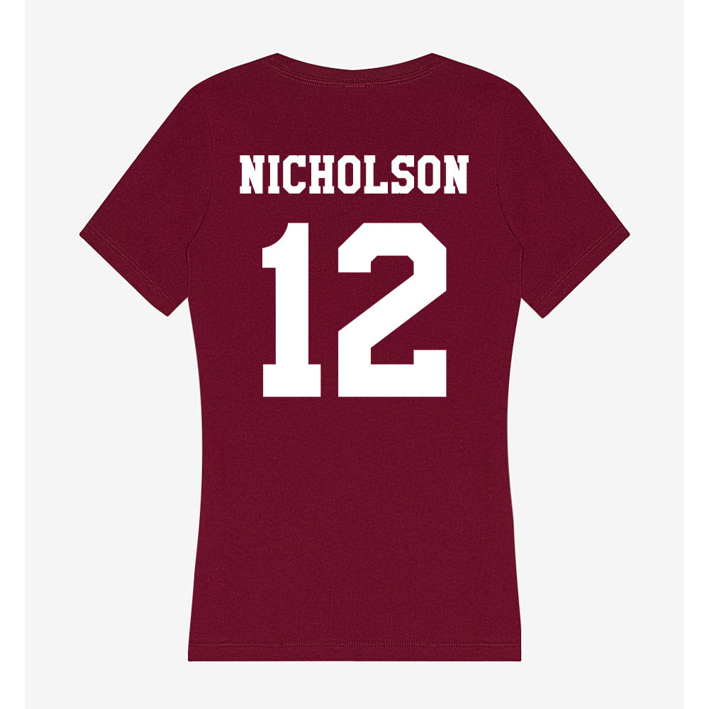 Texas A&M - NCAA Women's Volleyball : Lily Nicholson - Women's V-Neck T-Shirt-1