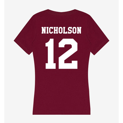 Texas A&M - NCAA Women's Volleyball : Lily Nicholson - Women's V-Neck T-Shirt-1