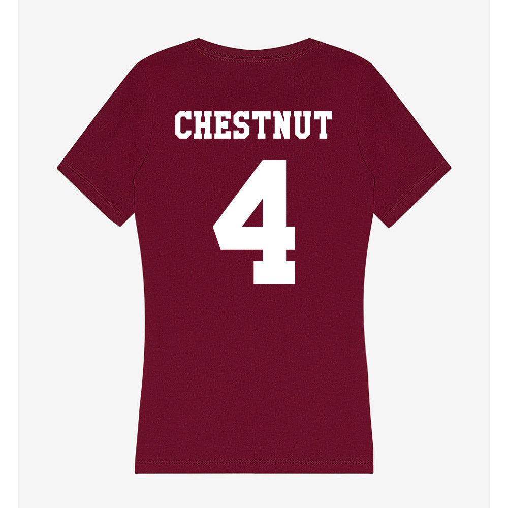 Texas A&M - NCAA Baseball : Travis Chestnut - Women's V-Neck T-Shirt-1