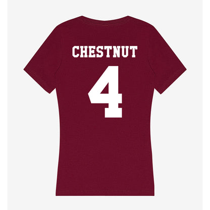 Texas A&M - NCAA Baseball : Travis Chestnut - Women's V-Neck T-Shirt-1