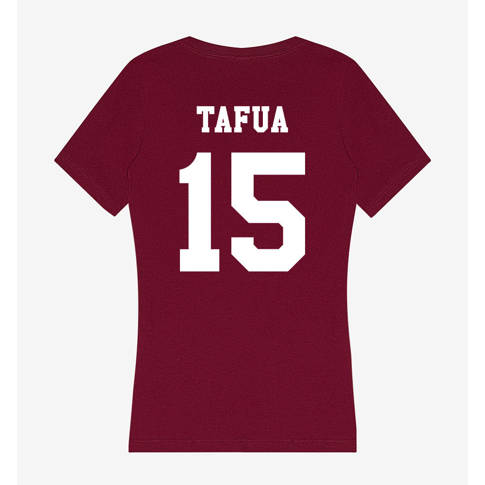 Texas A&M - NCAA Football : Caleb Tafua - Women's V-Neck T-Shirt-1