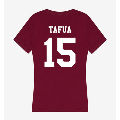 Texas A&M - NCAA Football : Caleb Tafua - Women's V-Neck T-Shirt-1