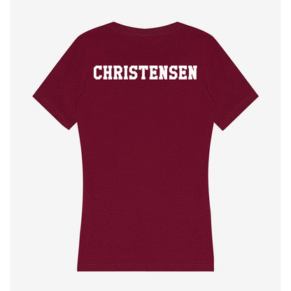 Texas A&M - NCAA Equestrian : Cara Christensen - Women's V-Neck T-Shirt-1
