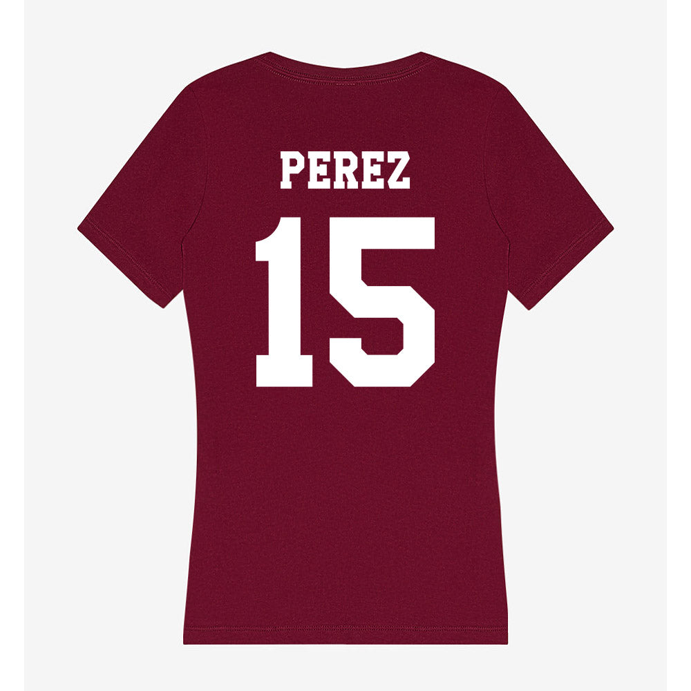 Texas A&M - NCAA Softball : Larisa Perez - Women's V-Neck T-Shirt-1