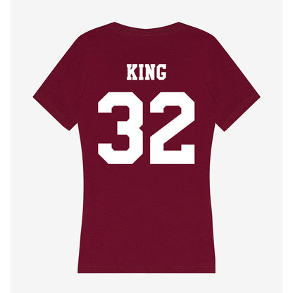 Texas A&M - NCAA Football : Taiyion King - Women's V-Neck T-Shirt-1