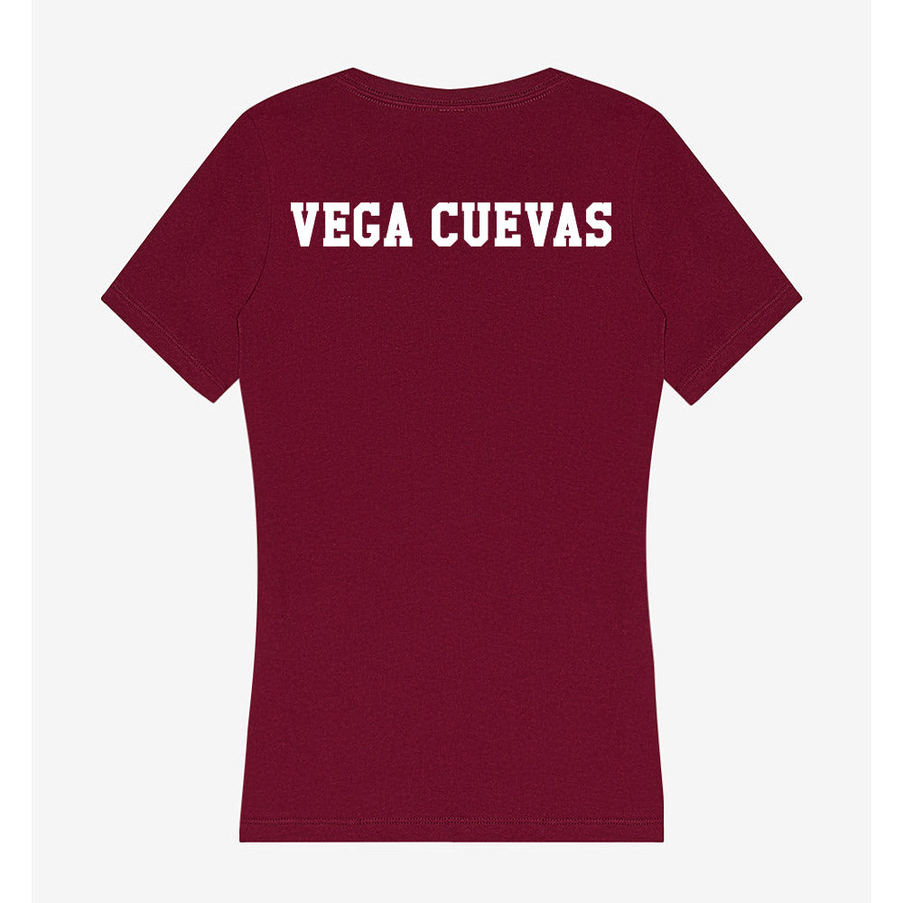Texas A&M - NCAA Men's Swimming & Diving : Maximiliano Vega Cuevas - Women's V-Neck T-Shirt-1