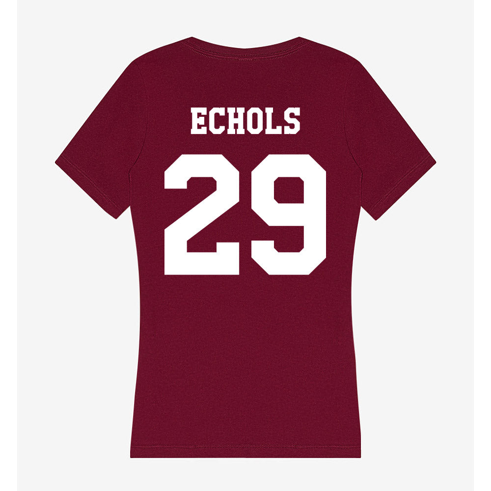 Texas A&M - NCAA Football : Justin Echols - Classic Shersey Women's V-Neck T-Shirt-1