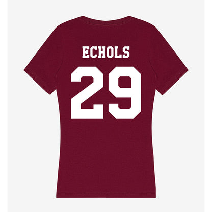Texas A&M - NCAA Football : Justin Echols - Classic Shersey Women's V-Neck T-Shirt-1