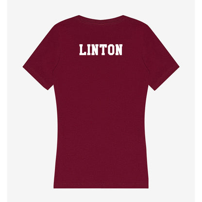Texas A&M - NCAA Women's Track & Field : Machaeda Linton - Women's V-Neck T-Shirt-1