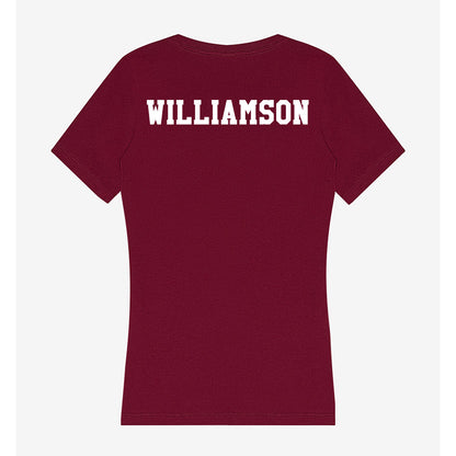 Texas A&M - NCAA Women's Swimming & Diving : Eloise Williamson - Women's V-Neck T-Shirt-1