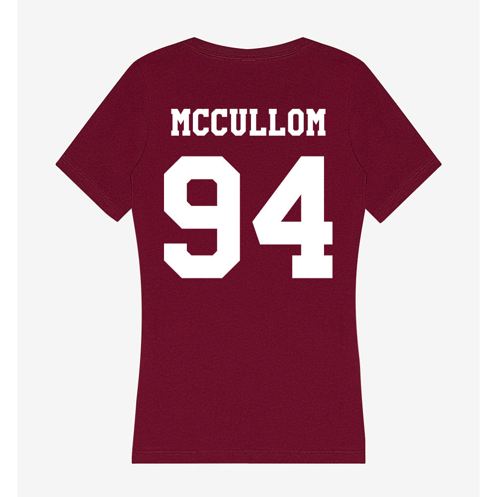 Texas A&M - NCAA Football : Angelo McCullom - Women's V-Neck T-Shirt-1
