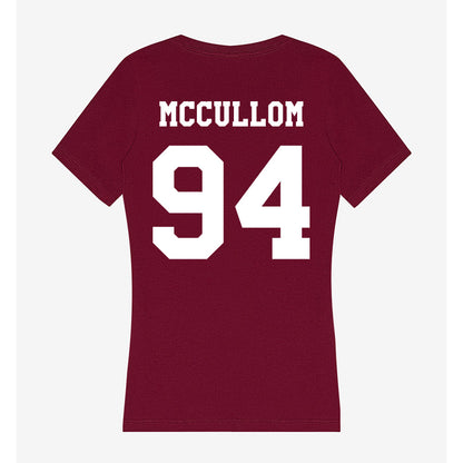 Texas A&M - NCAA Football : Angelo McCullom - Women's V-Neck T-Shirt-1