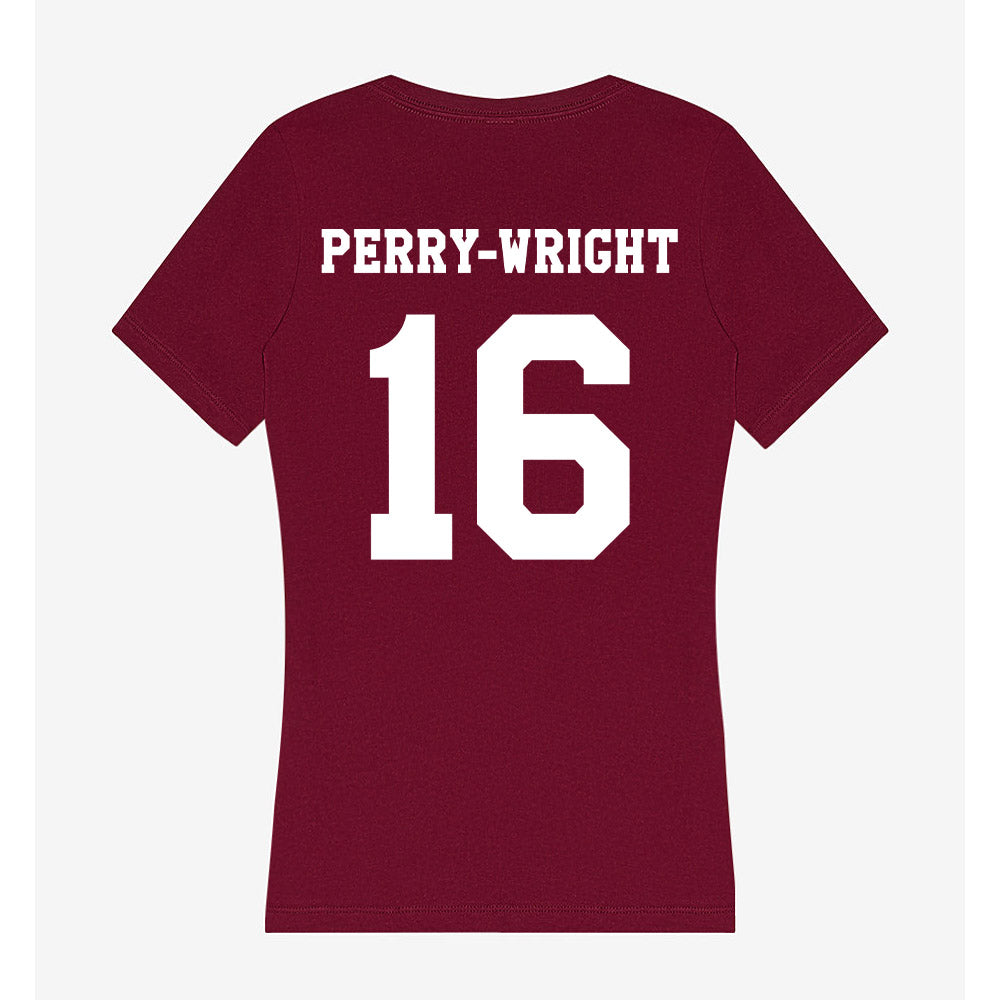 Texas A&M - NCAA Football : Bryce Perry-Wright - Women's V-Neck T-Shirt-1
