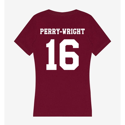 Texas A&M - NCAA Football : Bryce Perry-Wright - Women's V-Neck T-Shirt-1