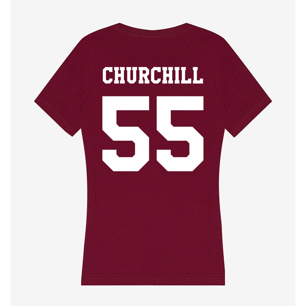 Texas A&M - NCAA Women's Soccer : Ireland Churchill - Women's V-Neck T-Shirt-1