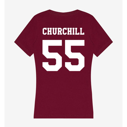 Texas A&M - NCAA Women's Soccer : Ireland Churchill - Women's V-Neck T-Shirt-1