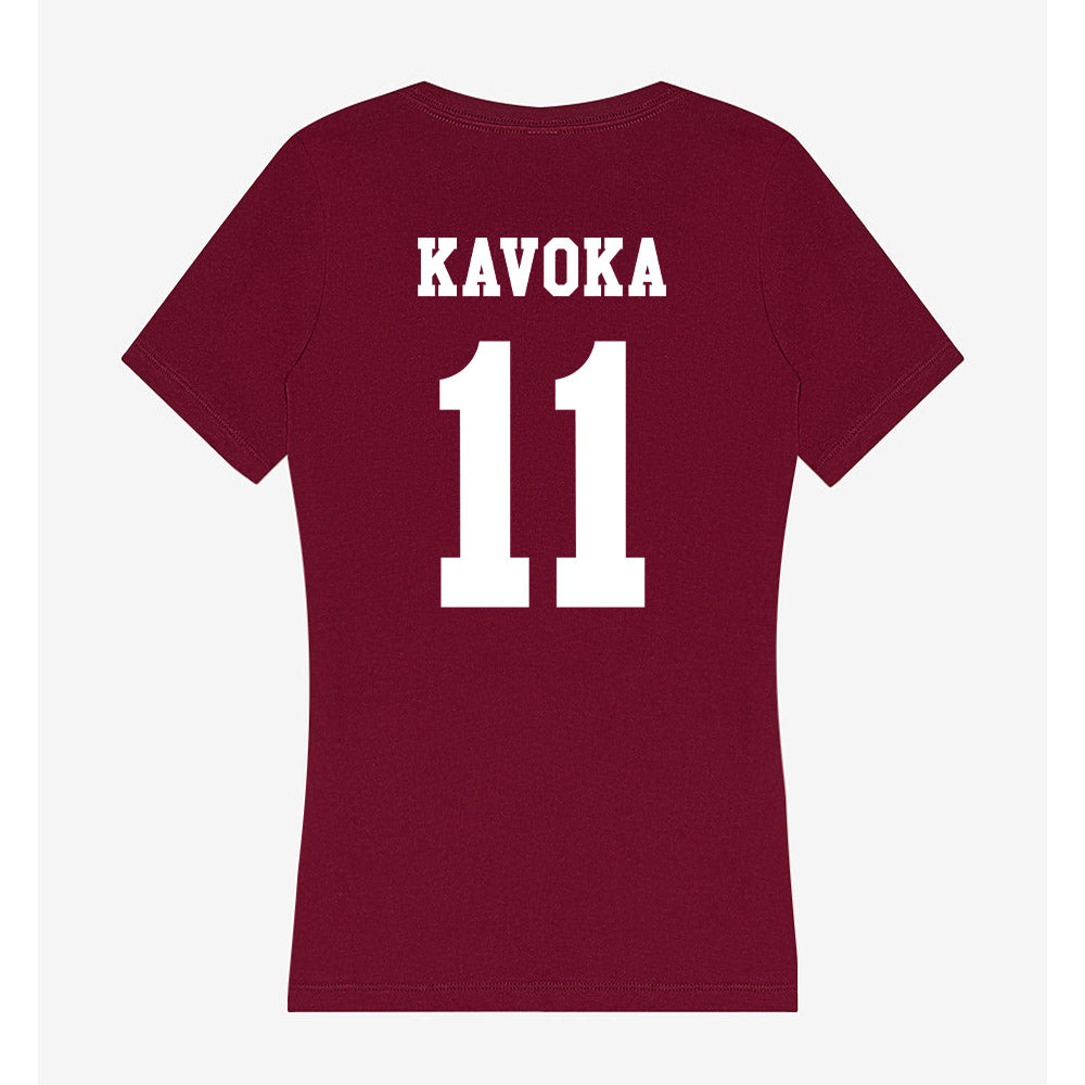 Texas A&M - NCAA Women's Basketball : Talia Kavoka - Women's V-Neck T-Shirt-1
