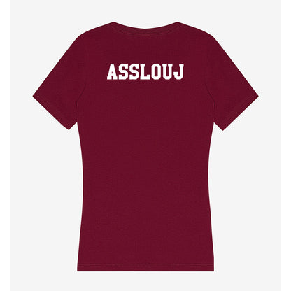 Texas A&M - NCAA Men's Track & Field : Youssef Asslouj - Women's V-Neck T-Shirt-1