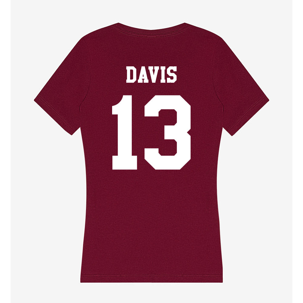 Texas A&M - NCAA Football : Myles Davis - Women's V-Neck T-Shirt-1