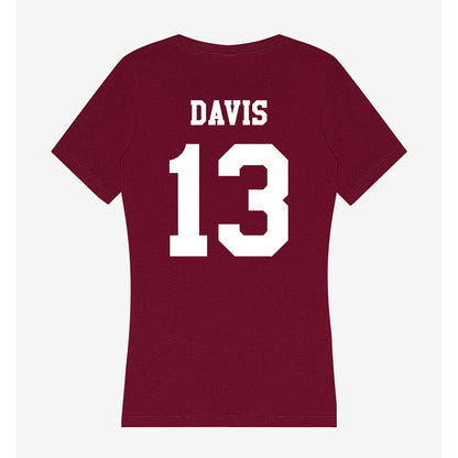 Texas A&M - NCAA Football : Myles Davis - Women's V-Neck T-Shirt-1