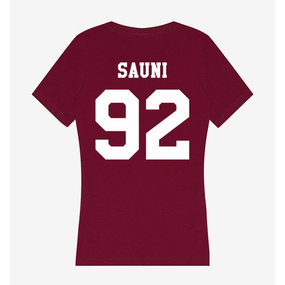 Texas A&M - NCAA Softball : Madison Sauni - Women's V-Neck T-Shirt-1