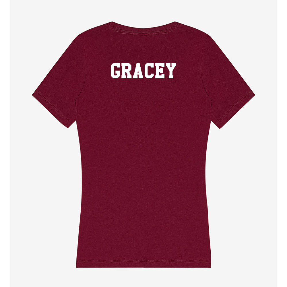 Texas A&M - NCAA Women's Track & Field : Penelope Gracey - Women's V-Neck T-Shirt-1