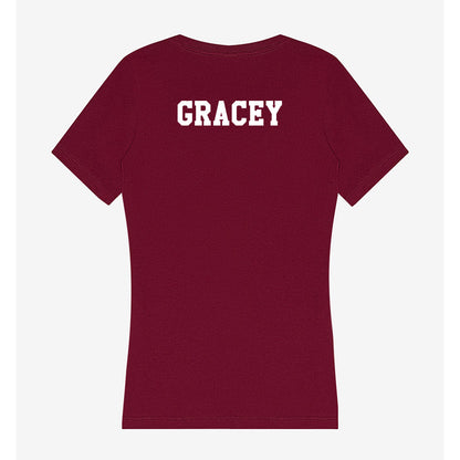 Texas A&M - NCAA Women's Track & Field : Penelope Gracey - Women's V-Neck T-Shirt-1