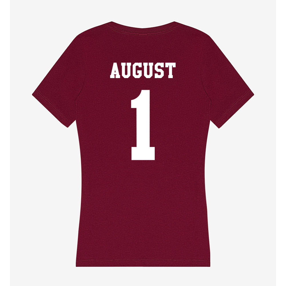 Texas A&M - NCAA Women's Soccer : Makenna August - Women's V-Neck T-Shirt-1