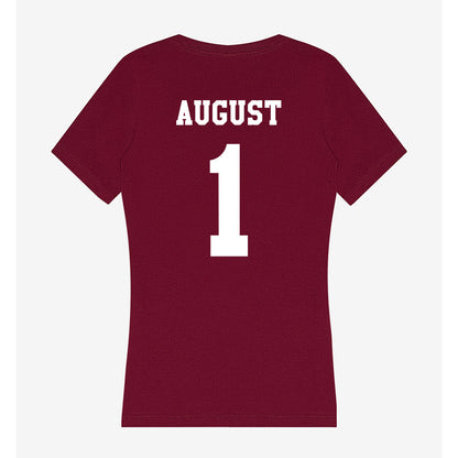 Texas A&M - NCAA Women's Soccer : Makenna August - Women's V-Neck T-Shirt-1