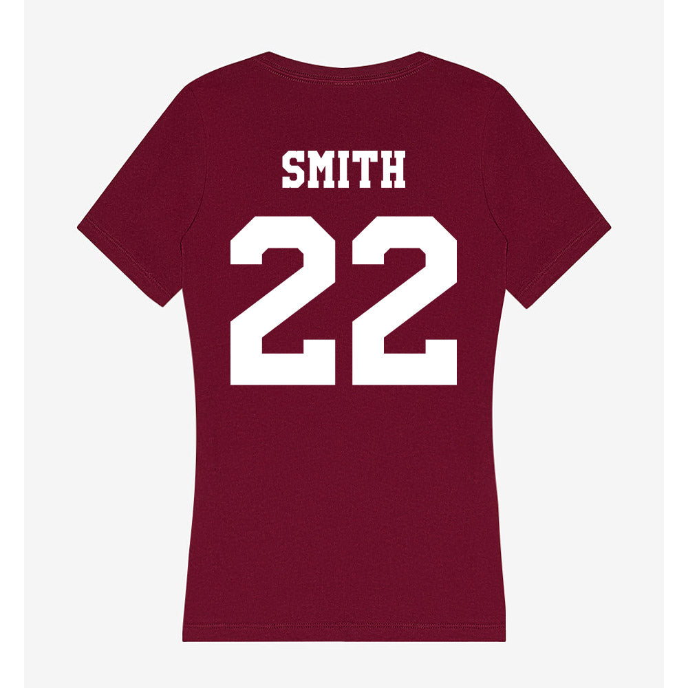 Texas A&M - NCAA Women's Soccer : Kieana Smith - Women's V-Neck T-Shirt-1
