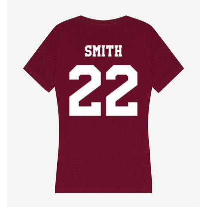 Texas A&M - NCAA Women's Soccer : Kieana Smith - Women's V-Neck T-Shirt-1