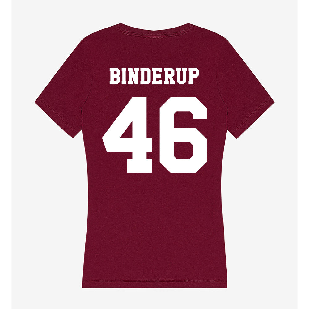 Texas A&M - NCAA Baseball : Blake Binderup - Women's V-Neck T-Shirt-1