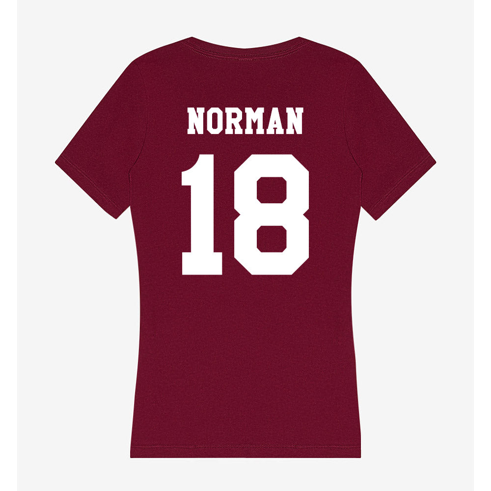Texas A&M - NCAA Football : TK Norman - Women's V-Neck T-Shirt-1