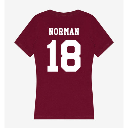 Texas A&M - NCAA Football : TK Norman - Women's V-Neck T-Shirt-1