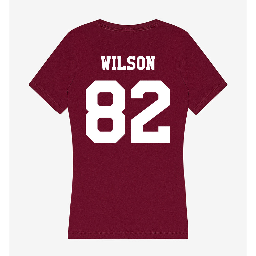 Texas A&M - NCAA Football : Jonah Wilson - Women's V-Neck T-Shirt-1
