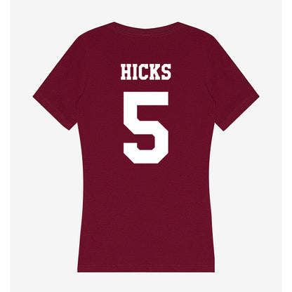 Texas A&M - NCAA Football : DJ Hicks - Women's V-Neck T-Shirt-1