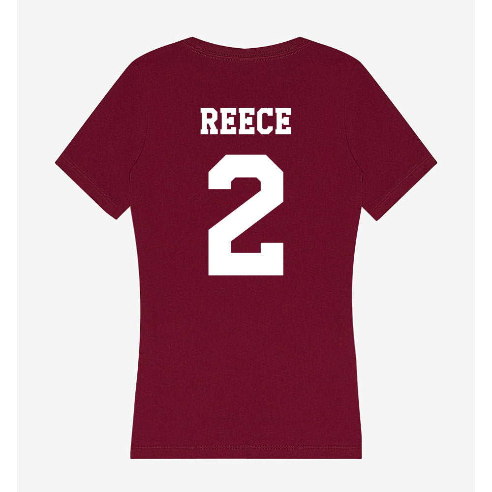 Texas A&M - NCAA Men's Basketball : Jalen Reece - Women's V-Neck T-Shirt-1