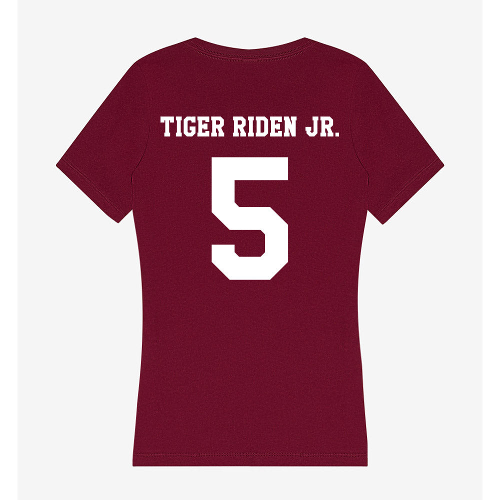 Texas A&M - NCAA Football : Deondrae Tiger Riden Jr. - Women's V-Neck T-Shirt-1