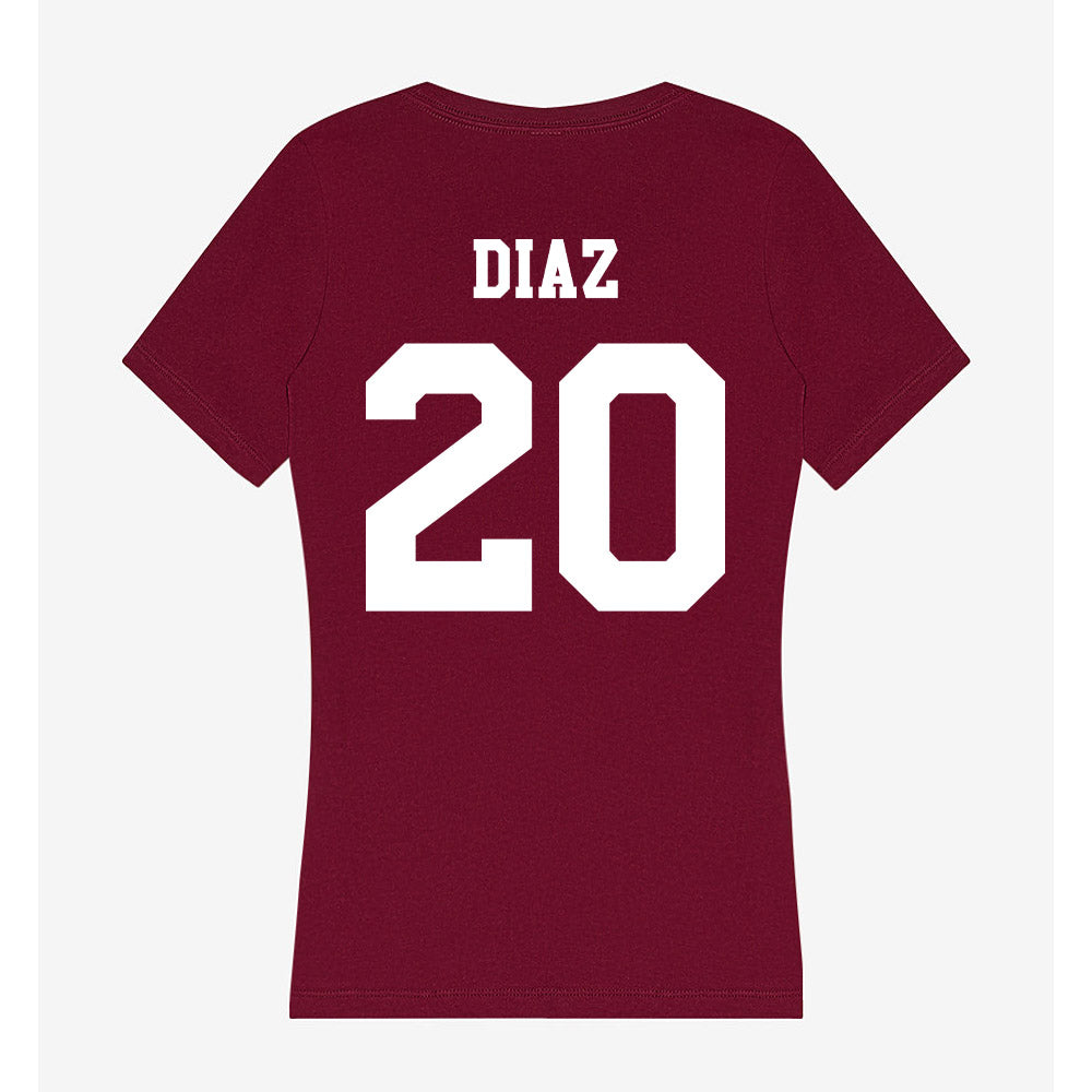 Texas A&M - NCAA Women's Soccer : Leah Diaz - Classic Shersey Women's V-Neck T-Shirt-1