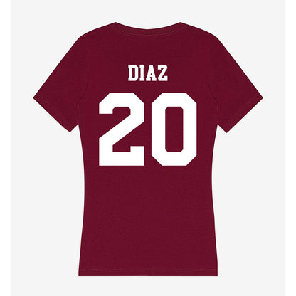 Texas A&M - NCAA Women's Soccer : Leah Diaz - Classic Shersey Women's V-Neck T-Shirt-1