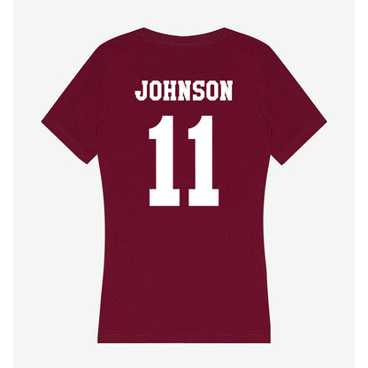 Texas A&M - NCAA Football : Kelshaun Johnson - Women's V-Neck T-Shirt-1