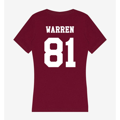 Texas A&M - NCAA Football : Jayden Warren - Women's V-Neck T-Shirt-1