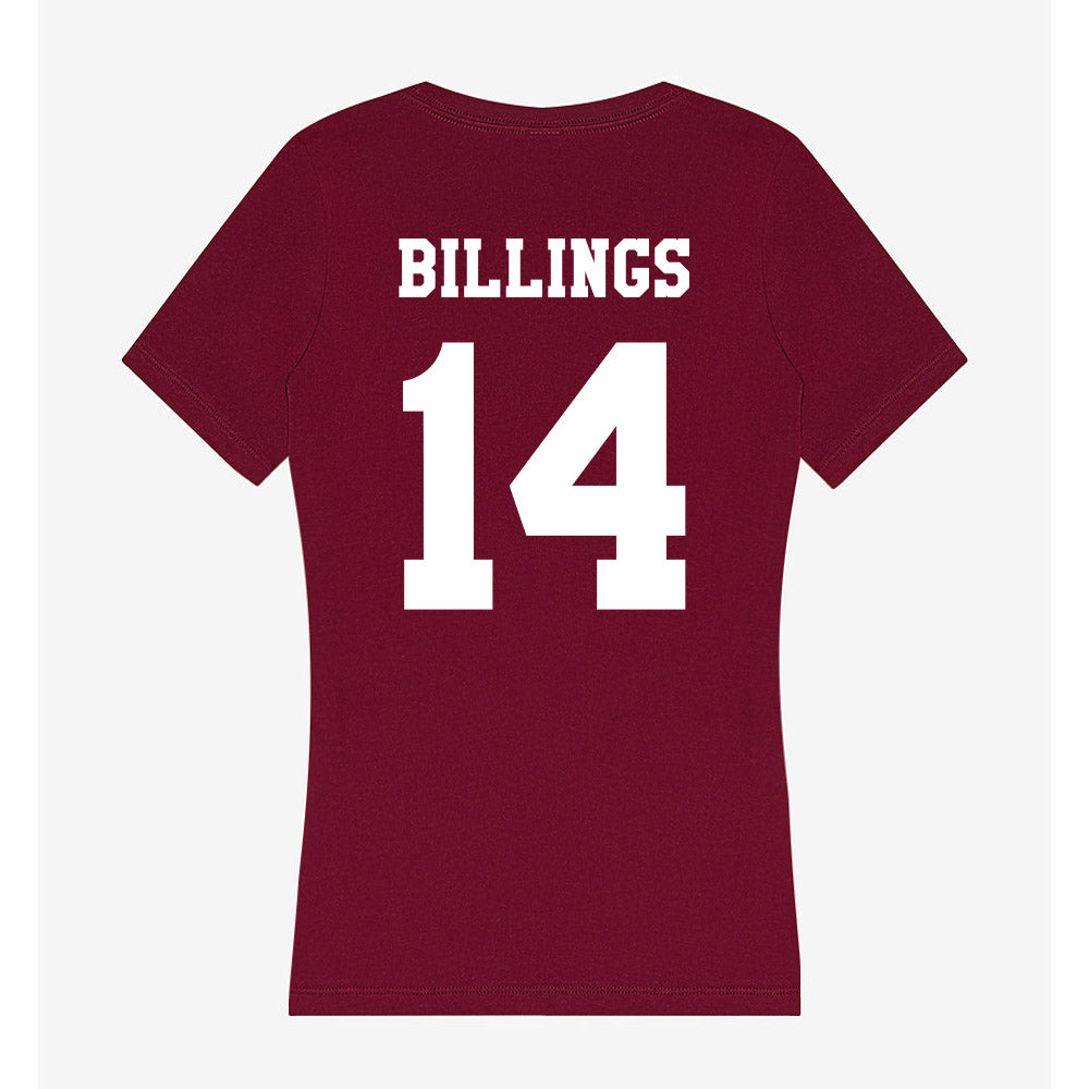 Texas A&M - NCAA Baseball : Luke Billings - Women's V-Neck T-Shirt-1