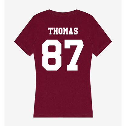 Texas A&M - NCAA Football : Houston Thomas - Women's V-Neck T-Shirt-1