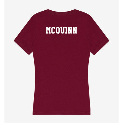 Texas A&M - NCAA Women's Swimming & Diving : Ella McQuinn - Women's V-Neck T-Shirt-1