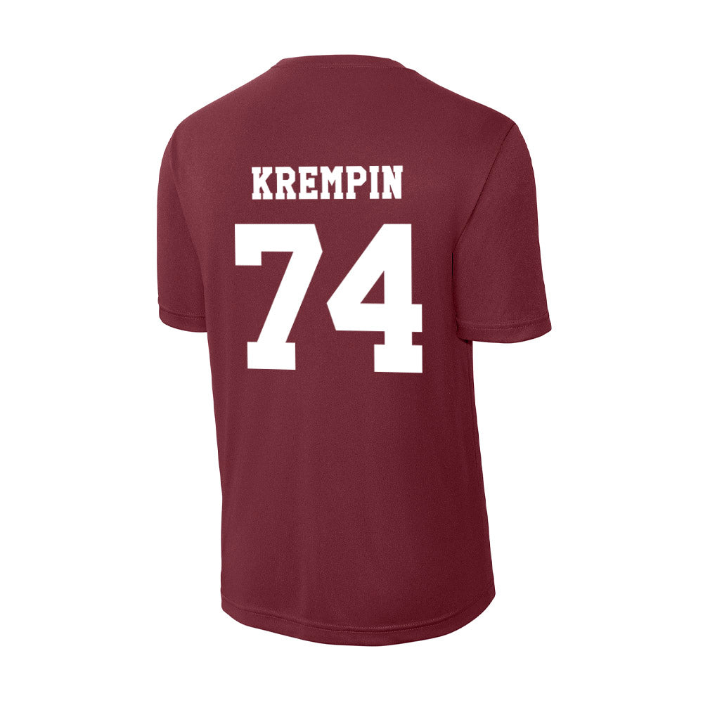 Texas A&M - NCAA Football : Zaden Krempin - Activewear T-Shirt-1