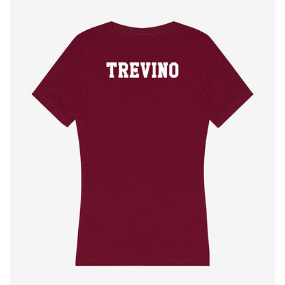 Texas A&M - NCAA Men's Swimming & Diving : Emilio Trevino - Women's V-Neck T-Shirt-1