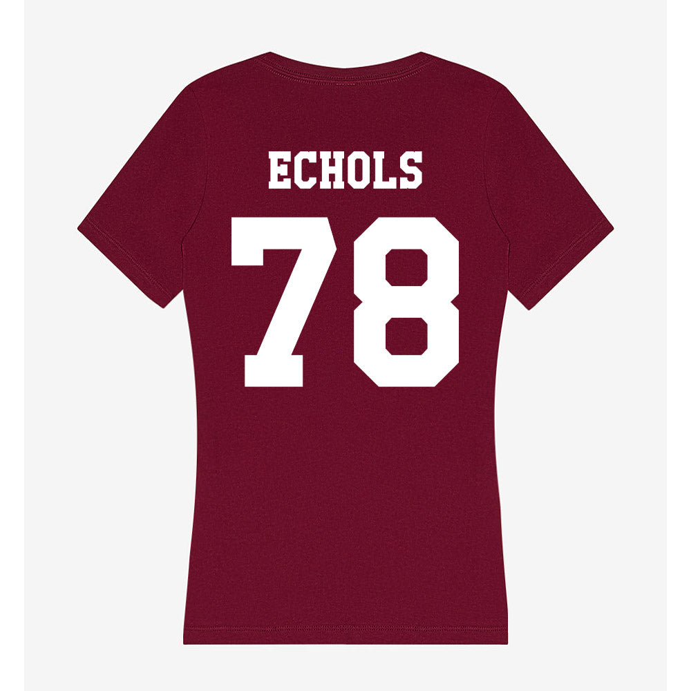 Texas A&M - NCAA Football : Coen Echols - Women's V-Neck T-Shirt-1