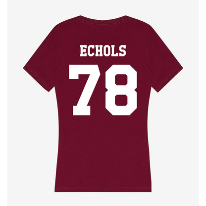Texas A&M - NCAA Football : Coen Echols - Women's V-Neck T-Shirt-1