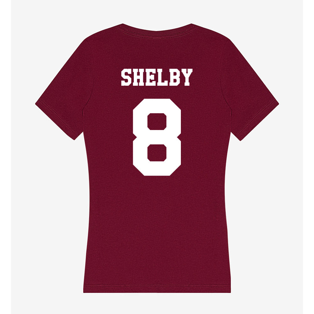 Texas A&M - NCAA Men's Basketball : Noah Shelby - Women's V-Neck T-Shirt-1